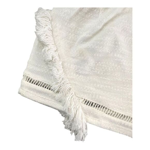 SUBOO Women's Shorts Castaway Fringing And Lattice Detailing White Size 2 - Picture 5 of 9